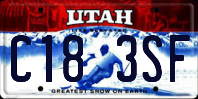 UT license plate C183SF