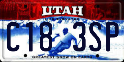 UT license plate C183SP
