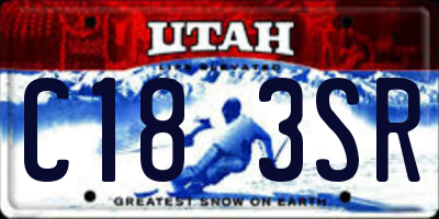 UT license plate C183SR