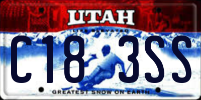 UT license plate C183SS