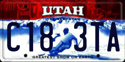 UT license plate C183TA