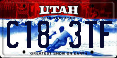 UT license plate C183TF
