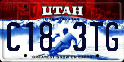 UT license plate C183TG