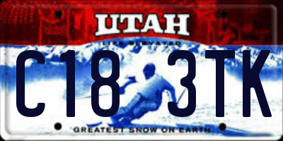 UT license plate C183TK