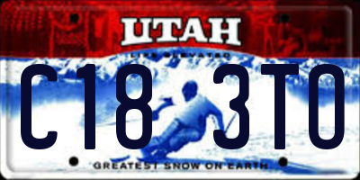 UT license plate C183TO