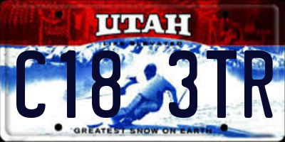 UT license plate C183TR