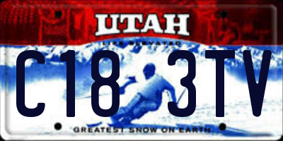 UT license plate C183TV