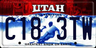 UT license plate C183TW