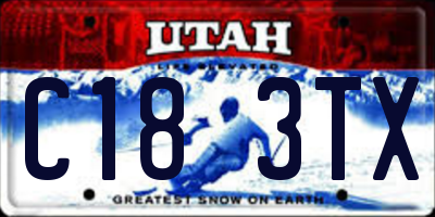 UT license plate C183TX