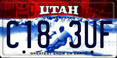 UT license plate C183UF