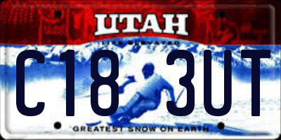 UT license plate C183UT