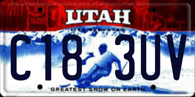 UT license plate C183UV