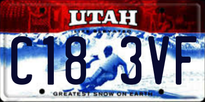 UT license plate C183VF