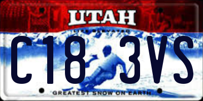 UT license plate C183VS