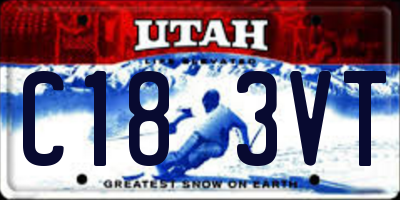 UT license plate C183VT