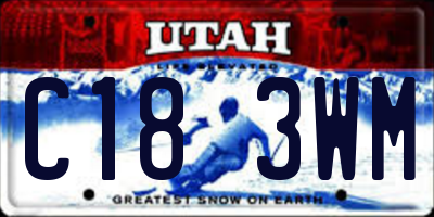 UT license plate C183WM