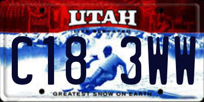 UT license plate C183WW
