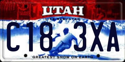 UT license plate C183XA