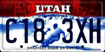 UT license plate C183XH