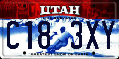 UT license plate C183XY