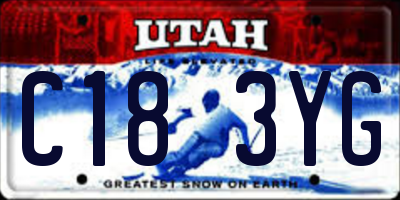 UT license plate C183YG