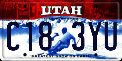 UT license plate C183YU