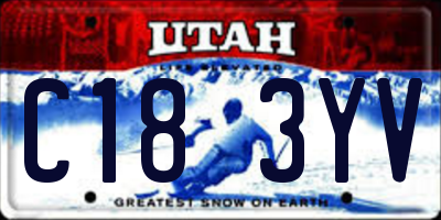 UT license plate C183YV