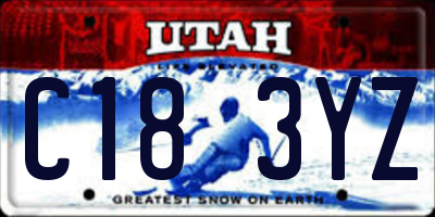 UT license plate C183YZ