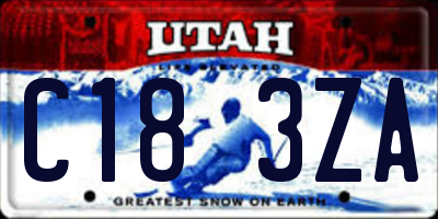 UT license plate C183ZA