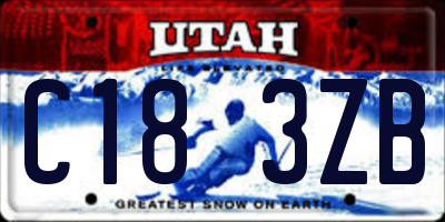 UT license plate C183ZB