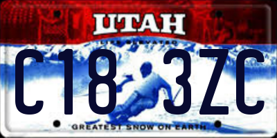 UT license plate C183ZC