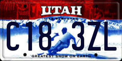 UT license plate C183ZL