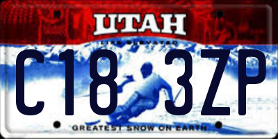 UT license plate C183ZP