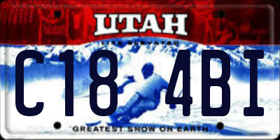 UT license plate C184BI