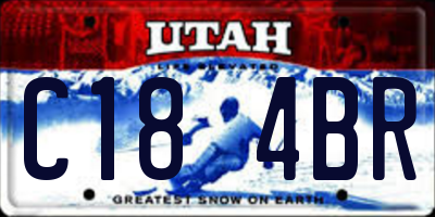 UT license plate C184BR
