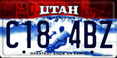 UT license plate C184BZ