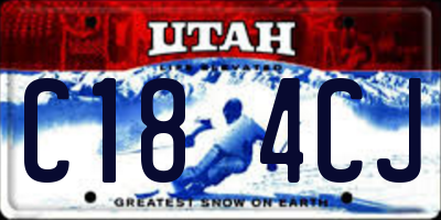 UT license plate C184CJ