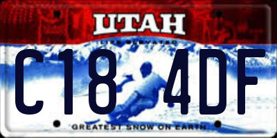 UT license plate C184DF