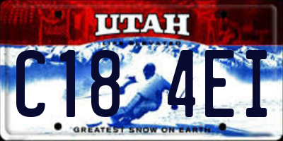 UT license plate C184EI