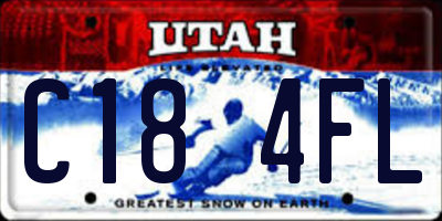 UT license plate C184FL