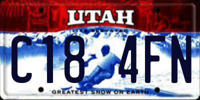 UT license plate C184FN
