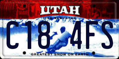 UT license plate C184FS