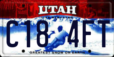 UT license plate C184FT