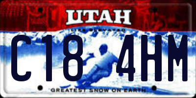 UT license plate C184HM