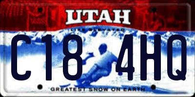 UT license plate C184HQ