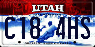 UT license plate C184HS