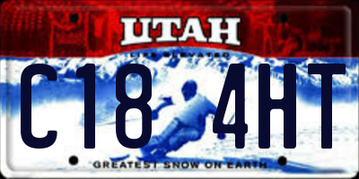 UT license plate C184HT
