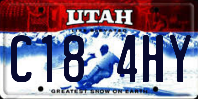 UT license plate C184HY