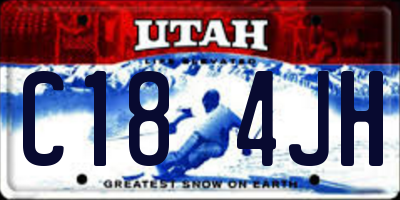 UT license plate C184JH