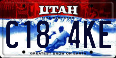 UT license plate C184KE